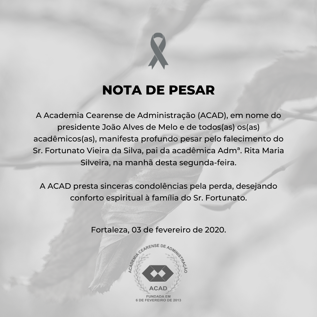 acad nota de pesar